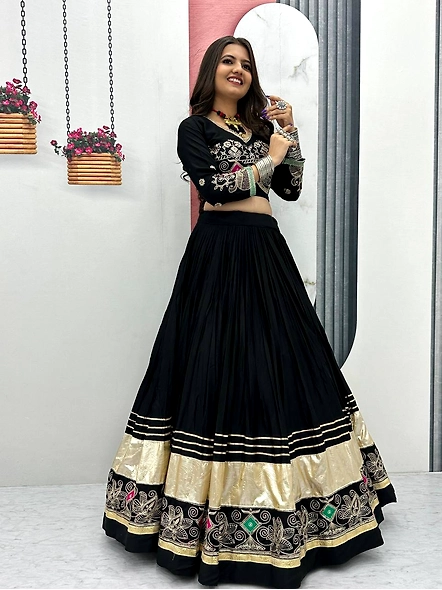 black color navratri chaniya choli