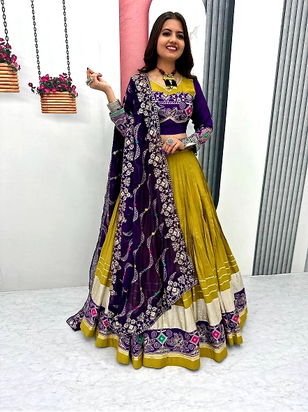 purple navratri chaniya choli