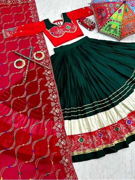 red colour navratri chaniya choli