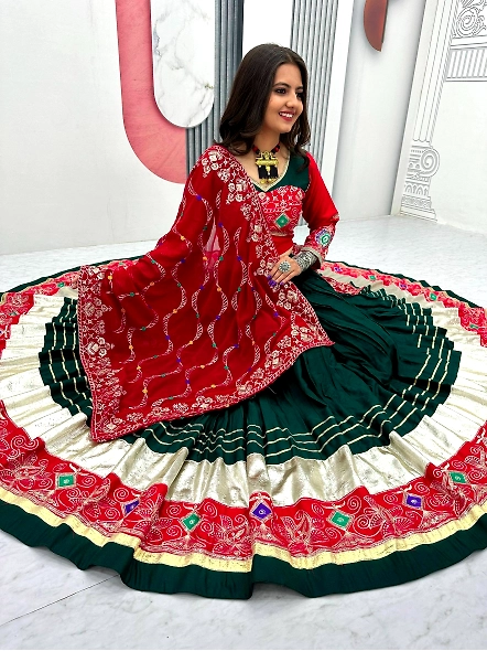 navratri chaniya choli Red colour