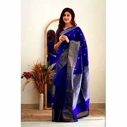 maa tex banarasi soft lichi silk saree