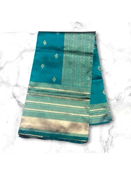 Cyan Indian festive wear saree
