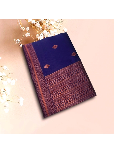 NavyBlue Zari border saree
