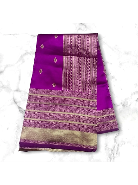 Purple Indian festive wear saree