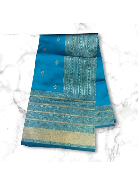 Teal Indian festive wear saree