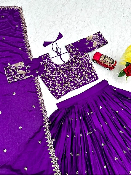 Purple Indian Wedding Lehenga