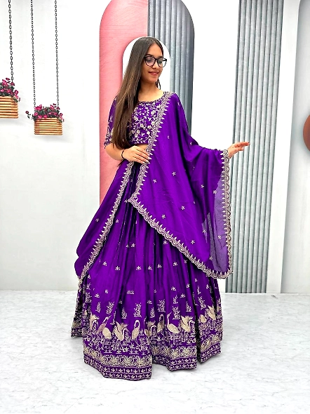 Purple Designer Lehenga Choli