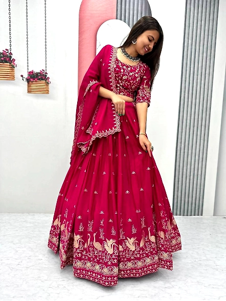 Wine Designer Lehenga Choli