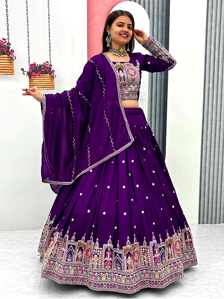 Purple Traditional Indian Outfit