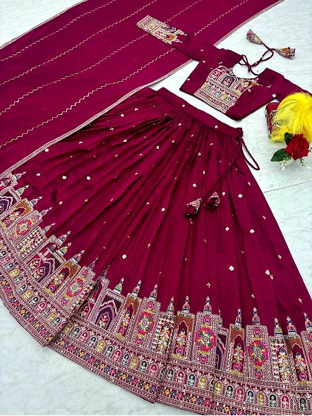 Wine Traditional Indian Outfit