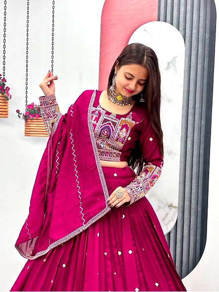 Wine Lehenga for Wedding