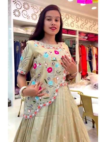 Gold lehenga for women