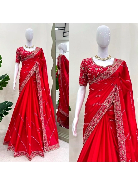 Red Chinon Silk
