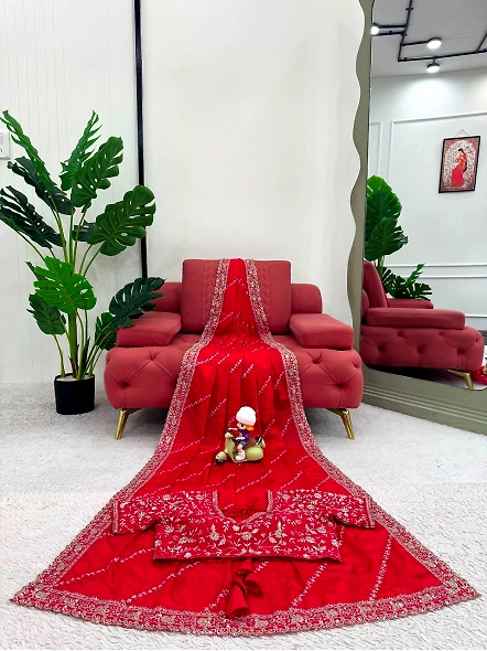 Red Chinon Silk