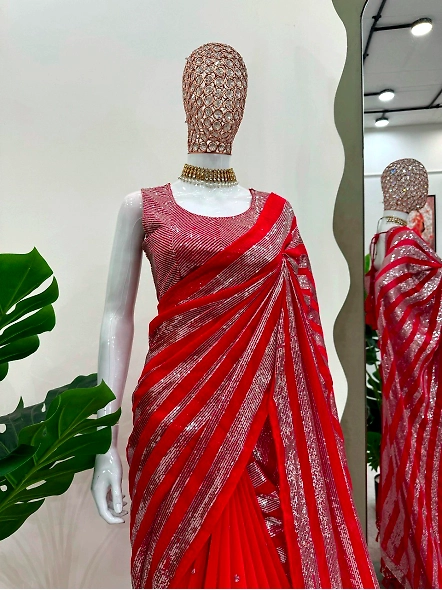 Red Georgette