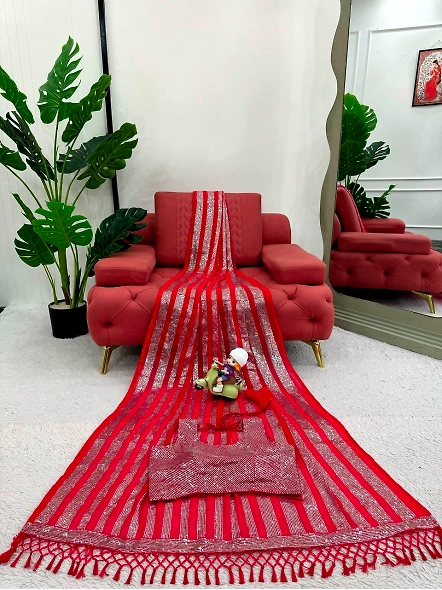 Red Georgette