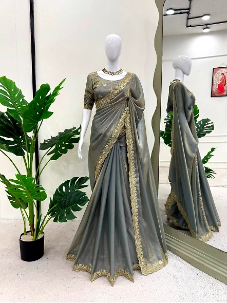 Grey Fandy Silk