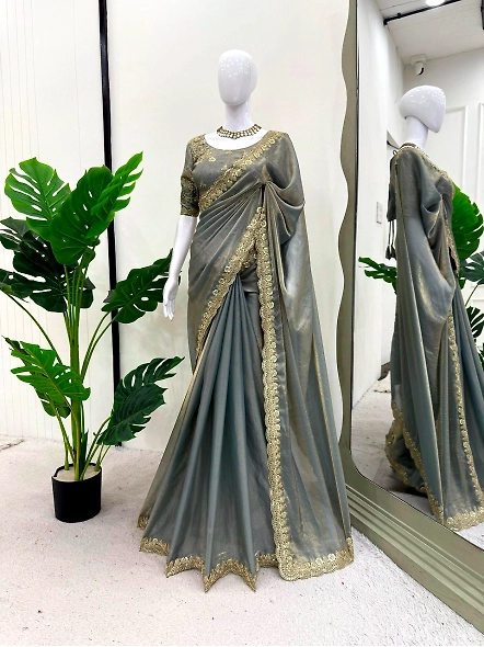 Grey Fandy Silk