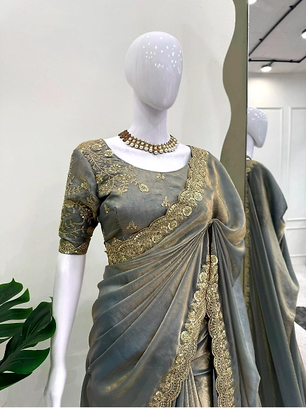 Grey Fandy Silk
