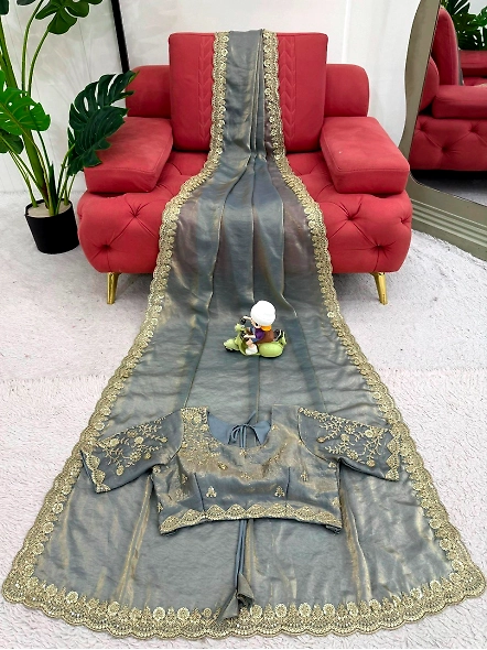 Grey Fandy Silk
