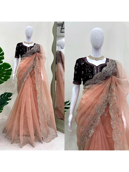 Brown Organza