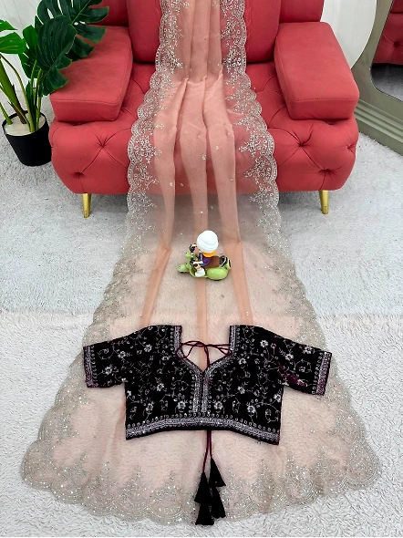 Brown Organza