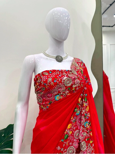 Red Georgette