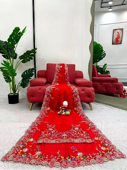 Red Georgette