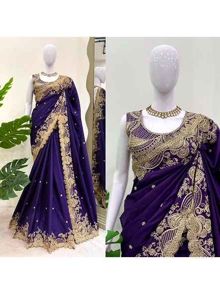 Purple Rangoli Silk