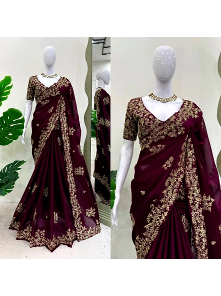 Magenta Rangoli Silk