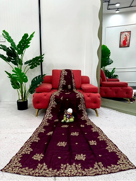 Magenta Rangoli Silk