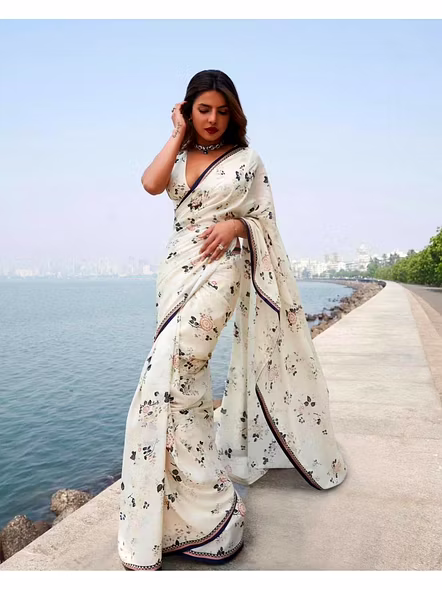priyanka chopra in silk saree
