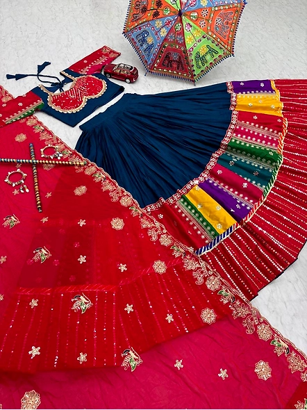 Red cotton choli for navratri