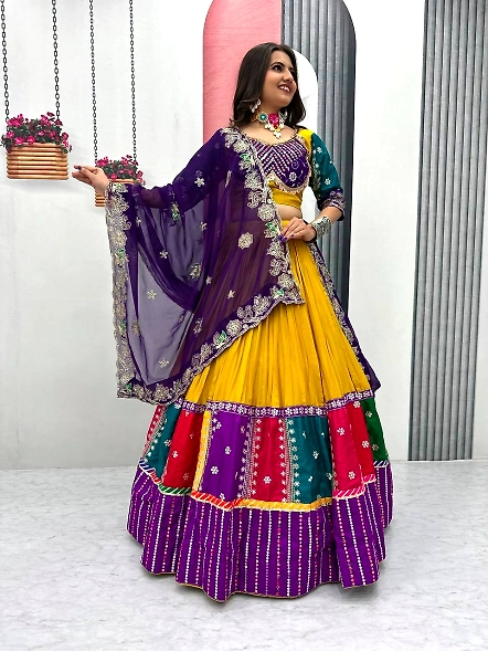 Purple navratri chaniya choli
