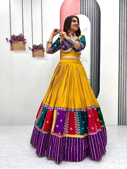 Purple lehenga for navratri