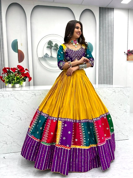 Purple cotton choli for navratri