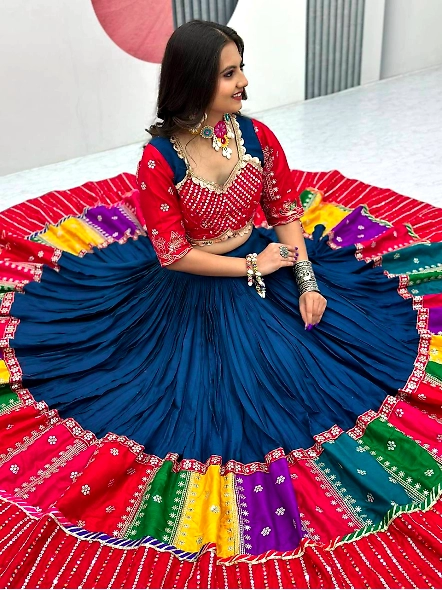 Red ethnic cotton choli set