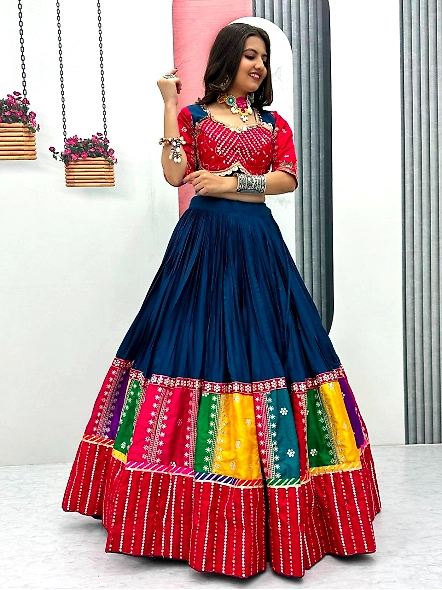 Red cotton lehenga choli