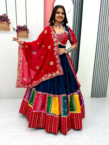 Red cotton choli for navratri