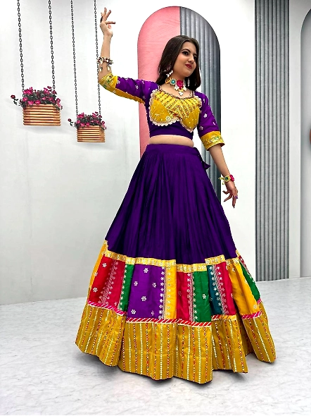 Yellow navratri chaniya choli