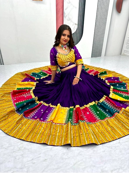 Yellow cotton choli for navratri
