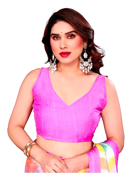 Purple chiffon saree for summer