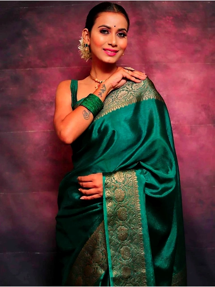Green Festive silk saree