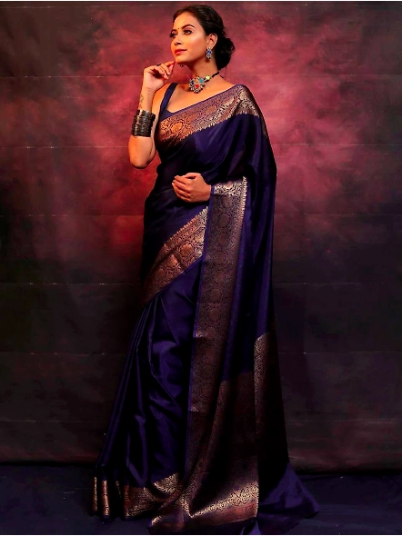 NavyBlue Festive silk saree