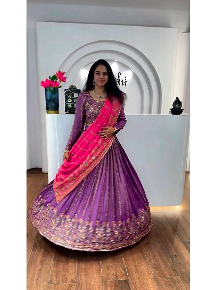 mirror work lehenga