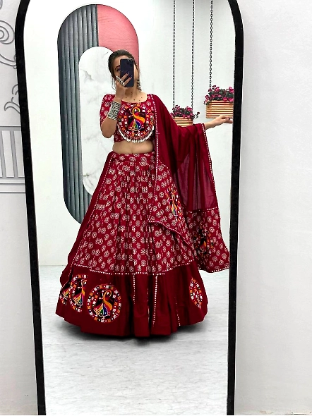 Red navratri chaniya choli