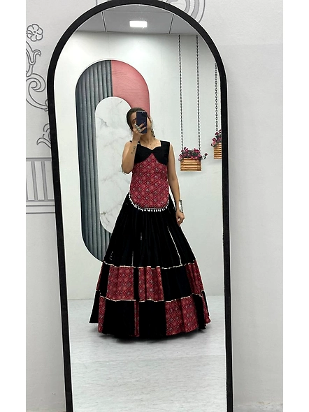 Ajarakh Print Lehenga Choli for Navratri