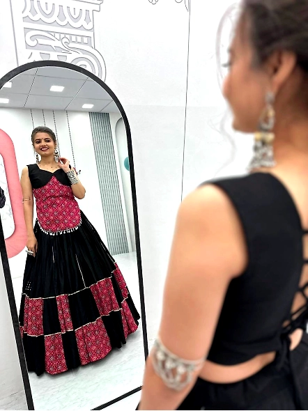 Ajarakh print lehenga choli