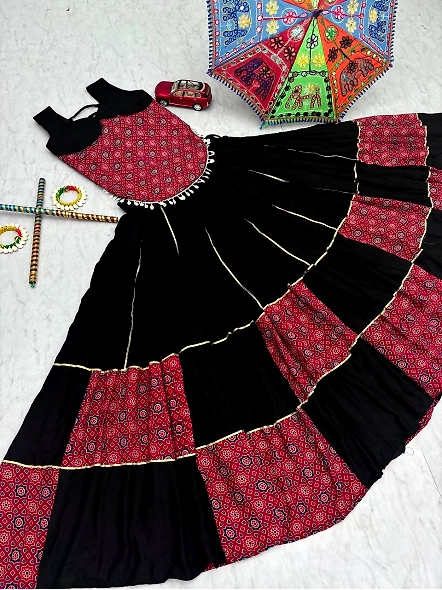 cotton lehenga for garba