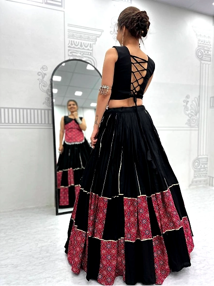 traditional ajarakh lehenga